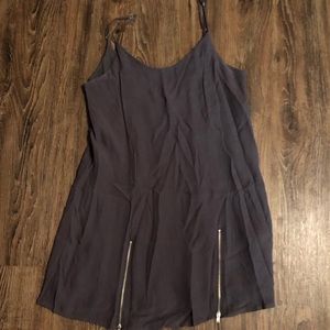 Grey Zipper Dress